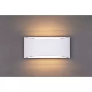 image of Harper Living White Art Deco Large Plaster Indoor Wall Light (30 x 14 x 10cm) - White