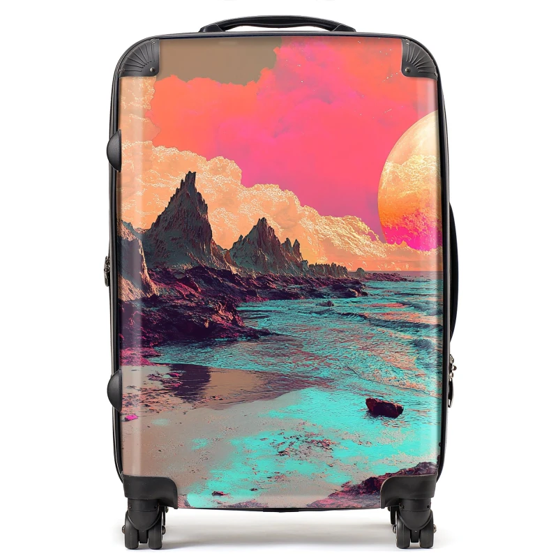 Image of Designer Luggage Elena Sable: 00004 Suitcase Size: Medium Multicolor Unisex Medium