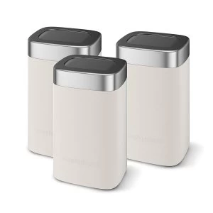 image of Morphy Richards Accents Set of 3 Storage Canisters - Sand