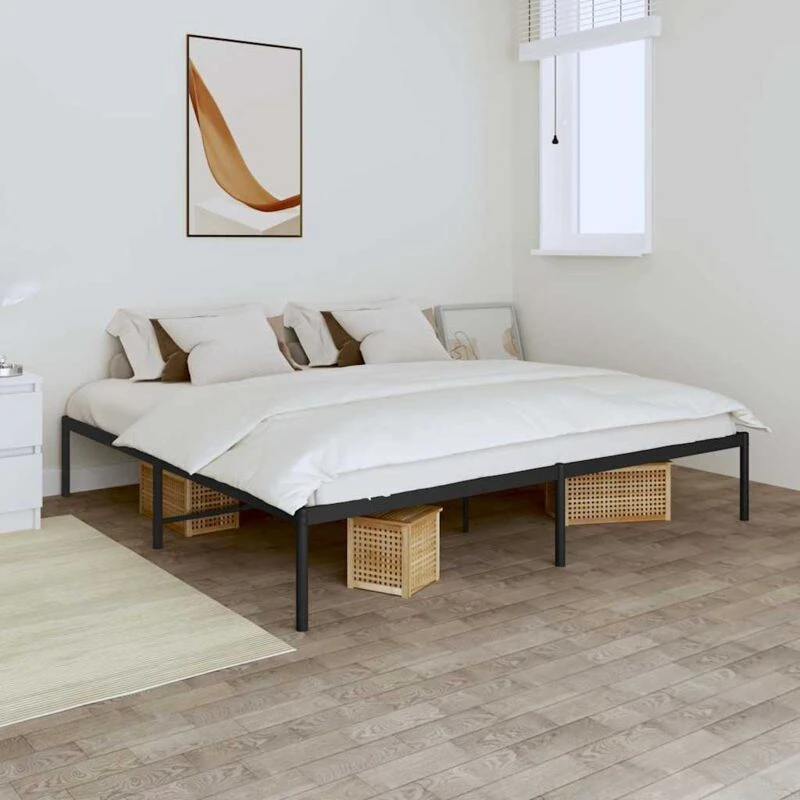 Image of VIDAXL Metal Bed Frame without Mattress Black 180x200cm vidaXL 8720845720926