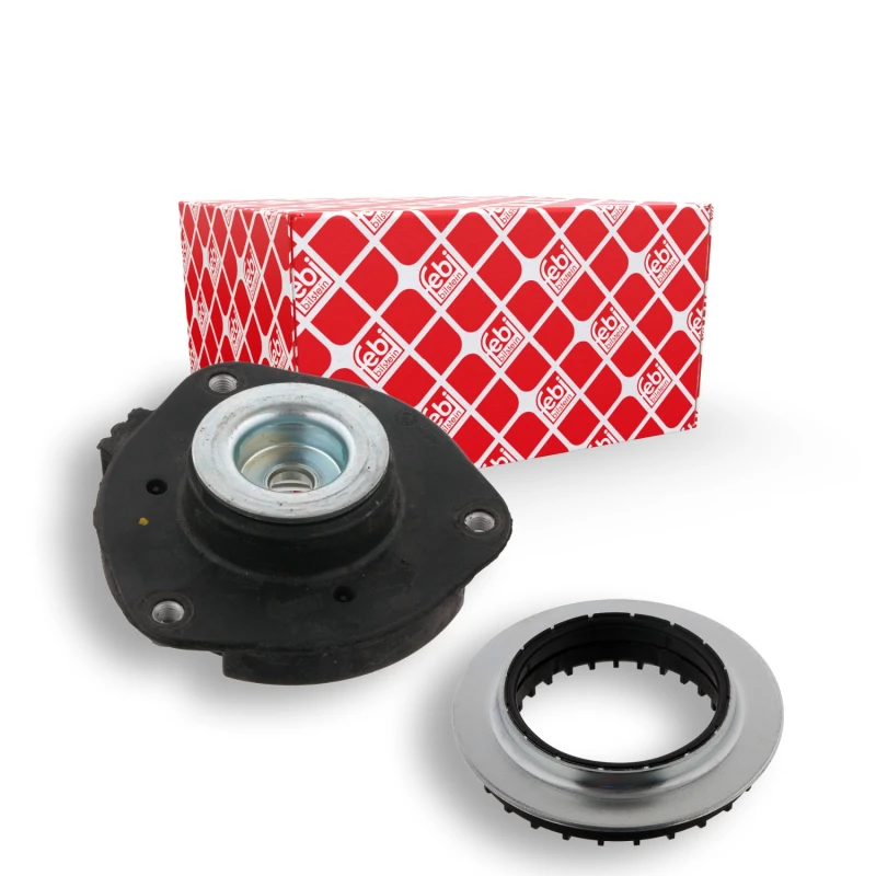 Image of FEBI BILSTEIN 32708 Top strut mount Front Axle Left, with ball bearing Elastomer Suspension Strut Support Bearing (1180)
