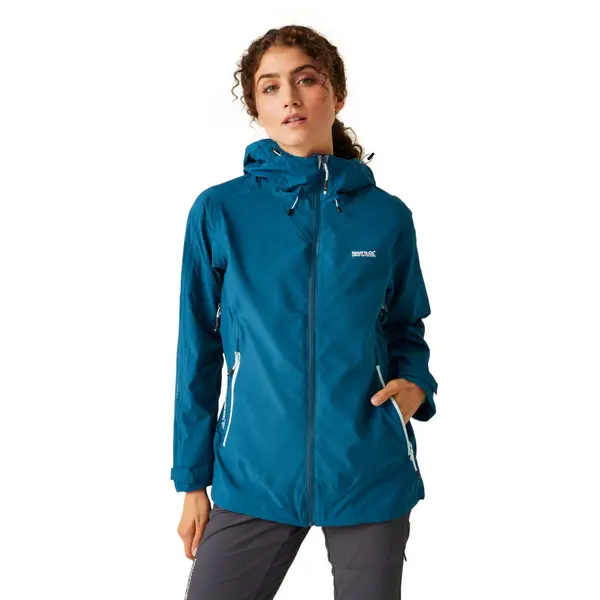 Image of Regatta Womens Okara Full Zip Waterproof Breathable Coat 10 - Bust 34' (86cm) Moroccan Blue RWW433-4VK-10