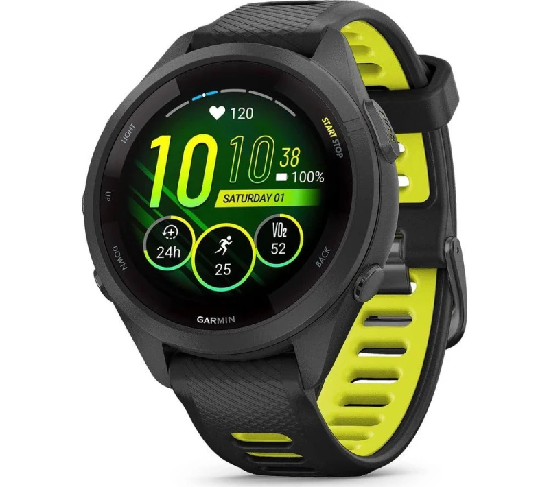 Image of Garmin Forerunner 265S Sports Watch - Black & Yellow, 42 mm, Yellow,Black 753759313746