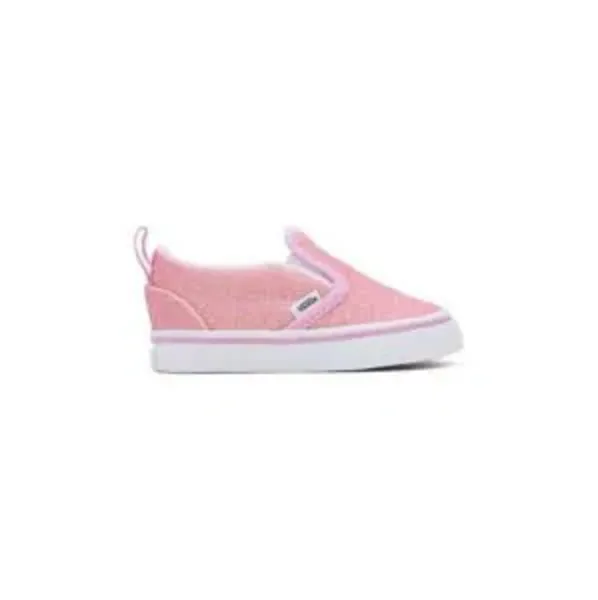 Vans pink classic slip-on glitter Girls Toddler trainers Pink UK 9 (EU 26)