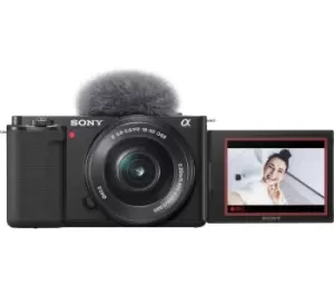 image of SONY ZV-E10L Mirrorless Vlogging Camera with E PZ 16-50 mm f/3.5-5.6 OSS Lens, Black