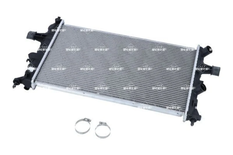 Image of NRF 58176 Engine radiator EASY FIT Brazed cooling fins, Aluminium, with mounting parts Aluminium Radiator,engine cooling (470)
