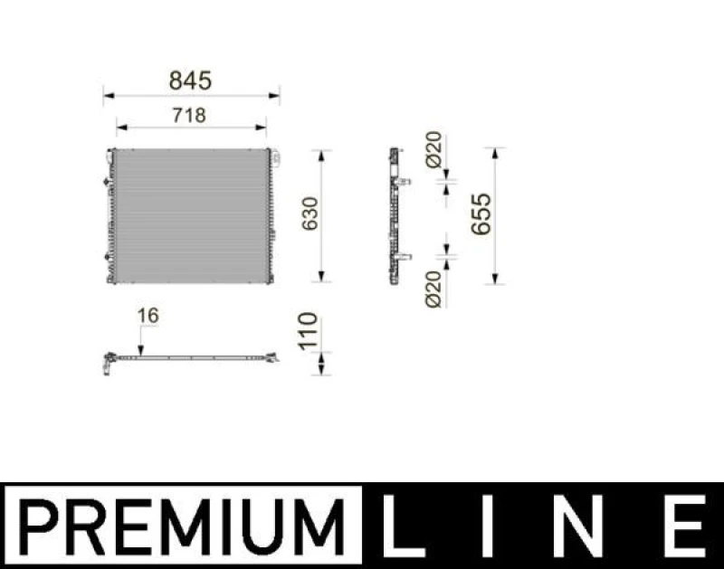 Image of Engine radiator MAHLE CR 2803 000P