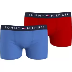 image of Tommy Hilfiger Tommy 2 Pack Logo Boxer Shorts - Blue