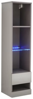 Image of Galicia 4 Shelf LED Bookcase - Grey