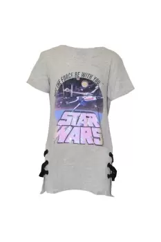 image of May The Force Be With You Glitter Long T-Shirt