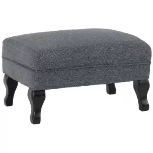 Image of Sherborne Blue Slate Fabric Footstool