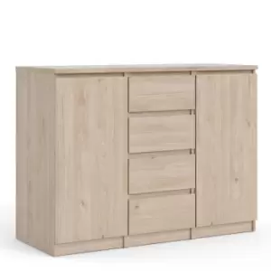 image of Naia Sideboard 4 Drawers 2 Doors In Jackson Hickory Oak Effect