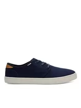 image of TOMS Carlo Lace Up Trainer, Navy, Size 11, Men