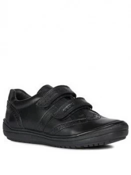 Image of Geox Hadriel Strap School Shoes - Black, Size 9 Younger
