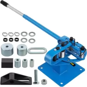 Image of VEVOR YP-9 Manual Bench Top Compact Bender Pipe Bending Machine 7 Dies 1-3inch Metal Fabrication Tube Rod Pipe Bender 44ft Mount Powdercoat Telescopin