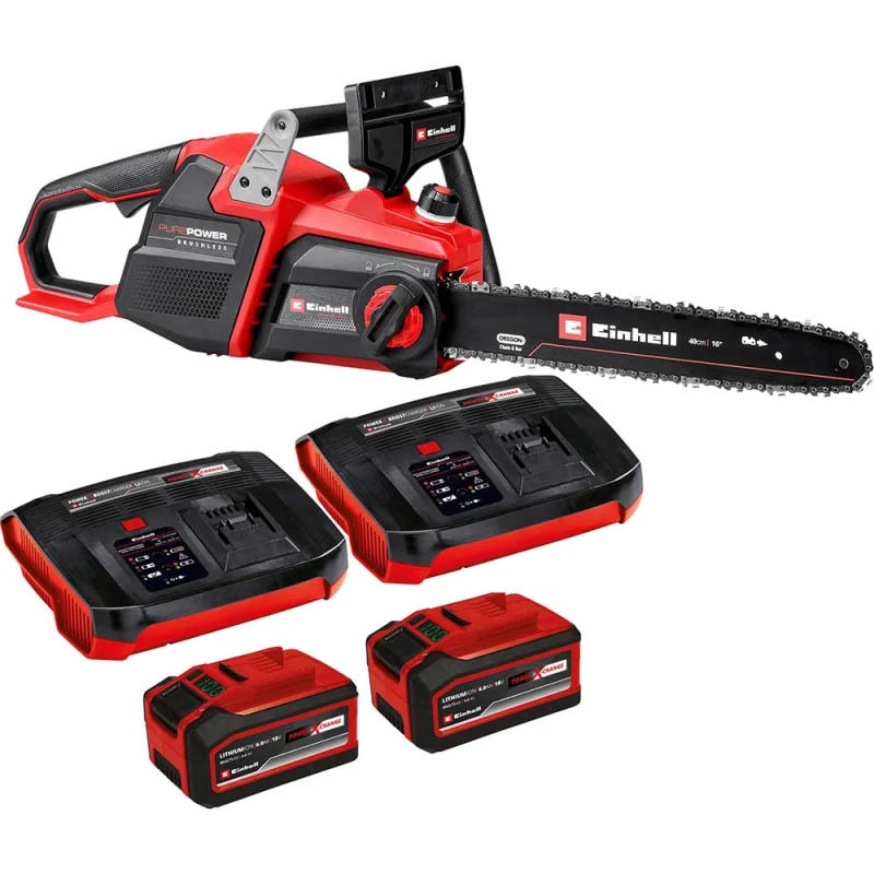 Image of Einhell Professional GP-LC 36/40 Li BL 36v Cordless Brushless Chainsaw 400mm GP-LC 36/40 Li BL Batteries: 2 x 6ah Li-ion
