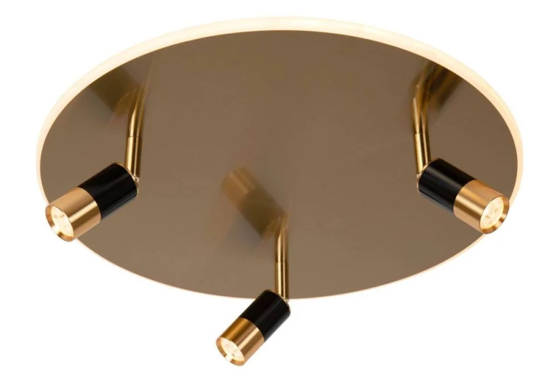 Image of Lucide 'JUBEL' Stylish Tiltable Dimmable LED Decorative Flush Ceiling Light Yellow