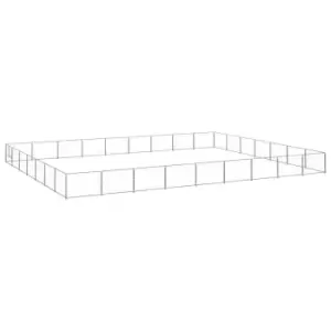 Image of Vidaxl Dog Kennel Silver 63 M Steel