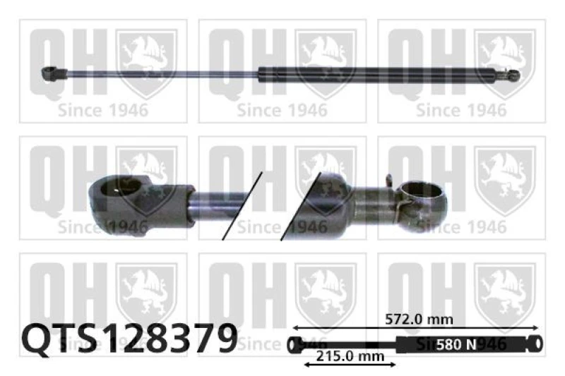 Image of QUINTON HAZELL Tailgate strut QUINTON HAZELL QTS128379