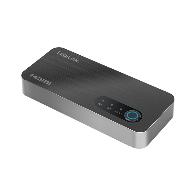 Image of LogiLink HDMI switch. 2x1-Port. 8K/60 Hz. HDCP. HDR. VRR. CEC