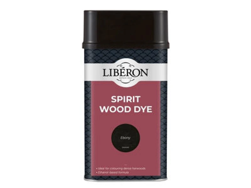 Image of Liberon Spirit Wood Dye Ebony 1 litre Black