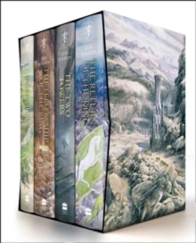 Image of The Hobbit & The Lord of the Rings 4 Books Collection Set Illustrated edition by J. R. R. Tolkien J. R. R. Tolkien Books