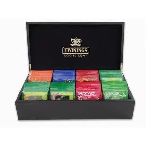 image of Twining Wooden Box 8 Compartments Black F11323