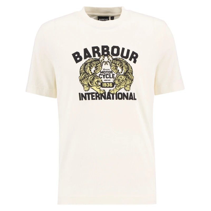 Image of Barbour International Mens Talisman Graphic T-Shirt Whspr Wht WH32 male 2XL