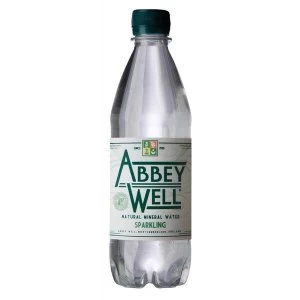 image of Abbey Well 500ml Sparkling Natural Mineral Water Bottle Plastic 24 Pack