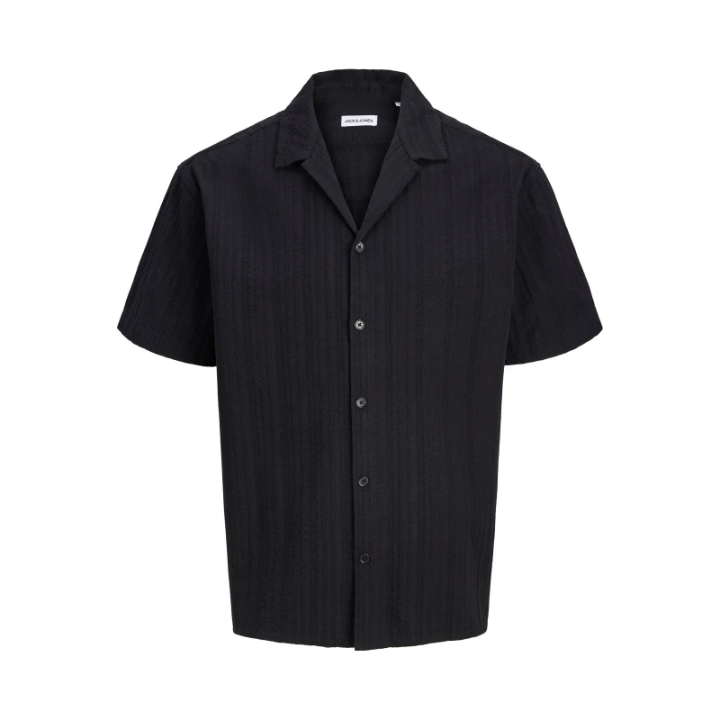 Image of Jack and Jones Jack Sersucker Shirt Sn63 Black male XL