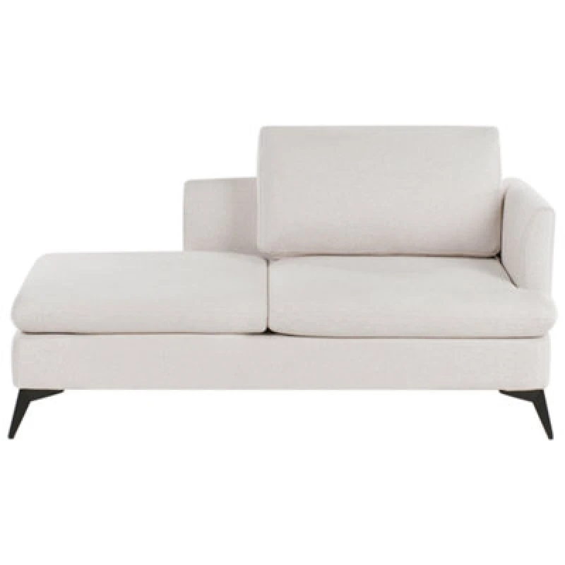 Image of Beliani Right-Hand Chaise Lounge Sievoz Fabric Light Beige
