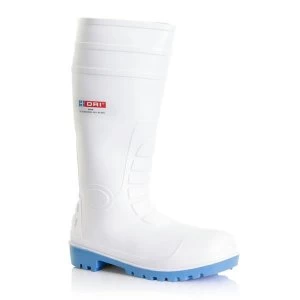 Image of Bdri Weatherproof Size 10 PVC Wellington Boots White