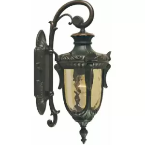 Image of Loops - Outdoor IP44 Wall Light Sconce Old Bronze LED E27 100W Bulb External d02051