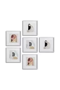 Image of 6 piece Ongar Wooden Picture Frame Set 30x30cm