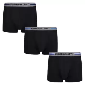 Image of Reebok 3 Pack Phineas Trunks Mens - Black