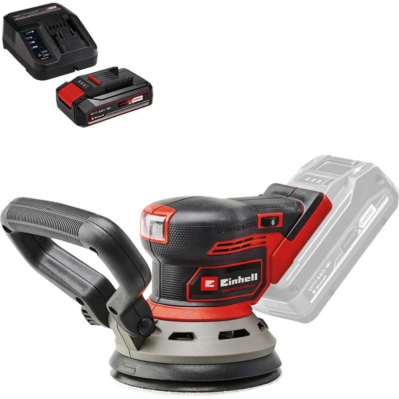 Image of Einhell Professional TP-RS 18/32 Li BL 18v Cordless Brushless Disc Sander 125mm TP-RS 18/32 Li BL Batteries: 1 x 2.5ah Li-ion