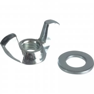 Image of Forgefix Zinc Plated Wing Nuts and Washers M8 Pack of 8