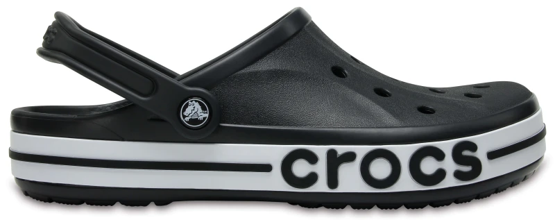 Image of Crocs Unisex Bayaband Clogs Black / White W9/M8