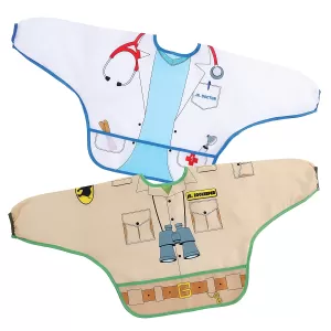 image of Dreambaby 3 Pack Bibs - Astronault Zoo Doctor