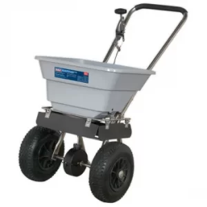 image of Sealey SSB37W Stainless Steel Broadcast Salt Spreader 37kg Walk Behind