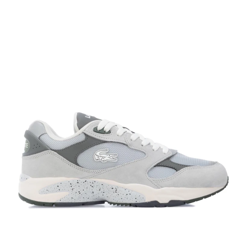 Image of Lacoste Storm 96 Vintage Leather Trainers Grey male UK 10.5