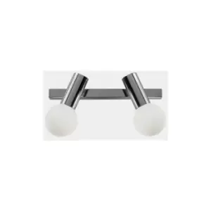 Image of LEDS C4 Mist Double Bathroom Twin Wall Light Metallic Black E14