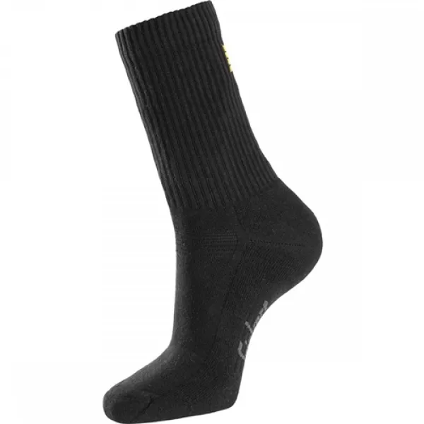 Image of Snickers Cotton Socks, 3 Pack - Black - 37-40