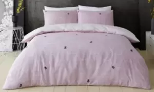 Image of Bee Happy Duvet Set or Fitted Sheet, Double Duvet Set, Blush Pink, Gaveno Cavailia