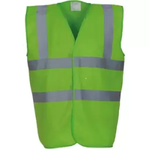 image of Yoko Mens High-Vis Waistcoat (L) (Lime Green) - Lime Green