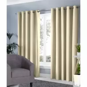 image of Ground Level Groundlevel Blackout Curtains Cream 46X54