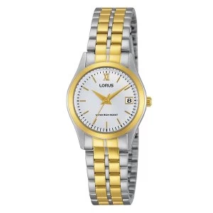 image of Lorus RH770AX9 Ladies Classic Two Tone Bracelet Watch with Gold Roman Numerals