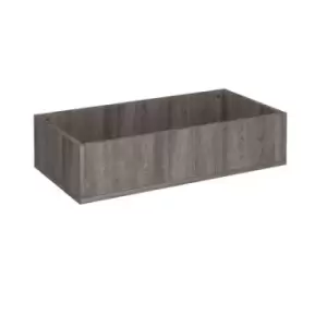 image of Flux modular storage double wooden planter box - grey oak