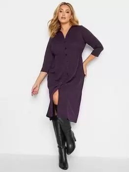 Image of Yours Collared Dress Self Print