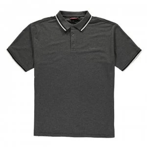 image of Pierre Cardin XL Tipped Polo Shirt Mens - Charcoal Marl